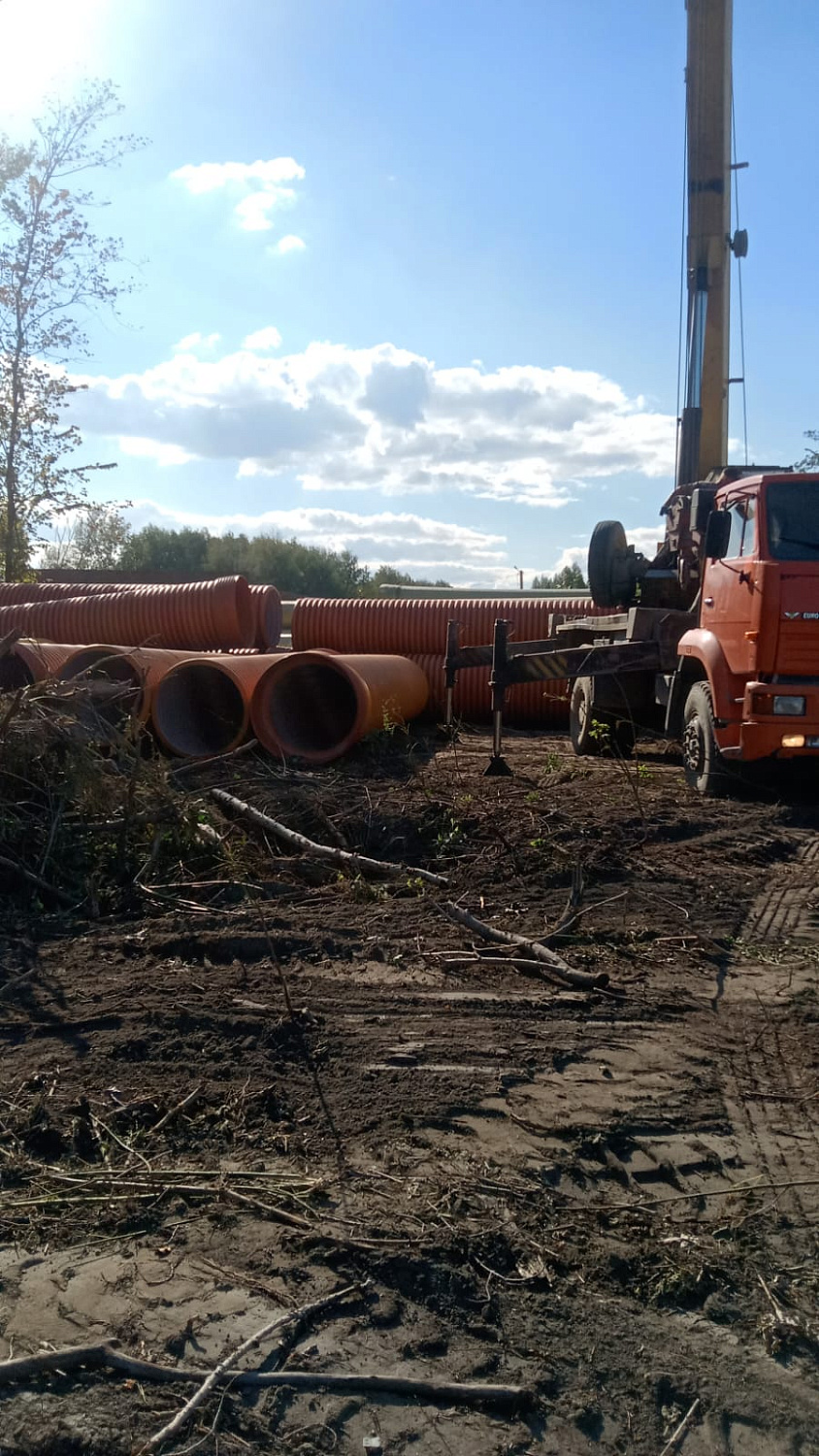 Прокладка магистральных канализационных труб диаметр 1000мм, г. Усть-Каменогорск 2024 год