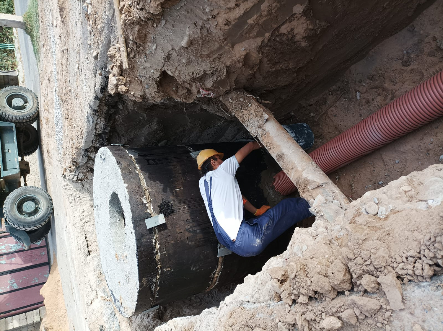 Строительство инженерных сетей к новому терминалу аэропорта г.Шымкент, 2021г.